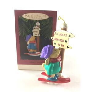 Hallmark Keepsake Ornament Thrill A Minute Skiing Rabbit 1994